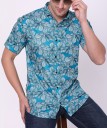 Men Regular Fit Printed Spread Collar Casual Shirt