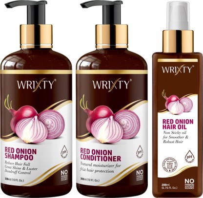 Wrixty Red Onion Black Seed Oil Ultimate Hair Care Kit  (3 Items in the set)