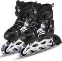AR Jouiet Mansion Adjustable Aluminium Inline Skates with LED Lights for Boys Girls And Adult In-line Skates - Size 6-9 UK  (Multicolor)