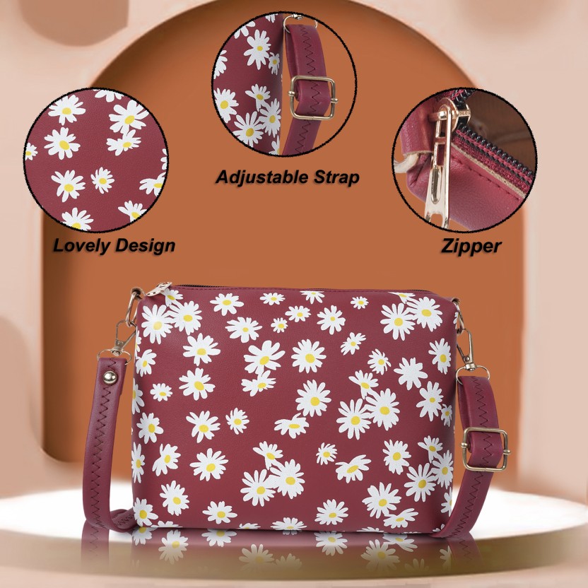 Maroon Women Sling Bag