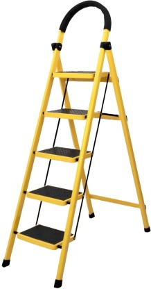 Asian Paints TruCare 5-Steps Trendy Steel Ladder, Foldable Ladder for Home & Office use Steel Ladder  (With Platform, Hand Rail)