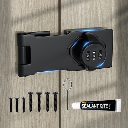 PalD Household Cabinet Password Locks Security Slide Latch 3 Digit Code Lock forDoors Smart Door Lock