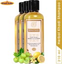 Herbal Khadi Honey Lemon Herbal Shampoo For Anti Dandruff & Hair Growth Booster Hair Fall Control Conditioned (Pack of 3) Men & Women  (630 ml)