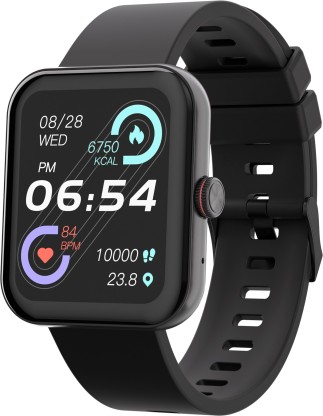 Ambrane FitShot Zest Smartwatch  (Black Strap, Regular)