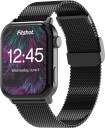 Fitshot Crystal 1.8inch AMOLED Display with bluetooth calling 560 nits brightness Smartwatch  (Black Strap, Regular)