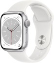 Apple Watch Series 8, 41mm GPS ECG app, Temperature sensor, IPX6, Fall/Crash Detection  (White Strap, Regular)
