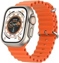 Urban Wings T800 Big Screen HD Smart Watch Support Heart Rate Smartwatch Smartwatch  (Orange Strap, 49mm)