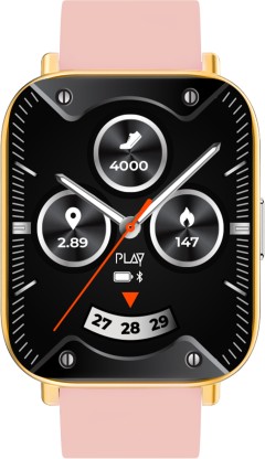 PLAYFIT Dial with 1.75'' HD display, Bluetooth calling Smartwatch  (Pink Gold Strap, Free Size)