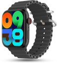 Pebble Frost Pro 1.96" Infinite Display, BT Calling, Rotating Crown, AI Assistance Smartwatch  (Black Strap, Free Size)