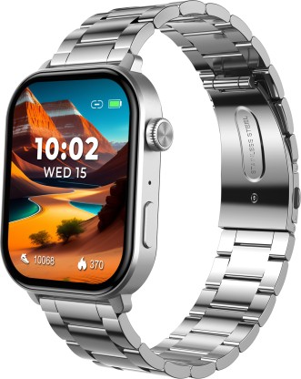 beatXP Unbound Pro 1.96'' AMOLED Display with 800 Nits, BT Calling & Metal Body, IP67 Smartwatch  (Satin Silver Strap, Free Size)