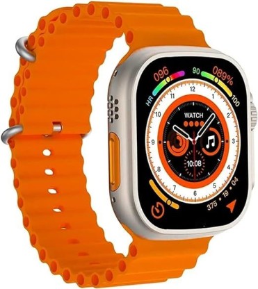 JSH T-800 Ultra Series 8 Smartwatch  (ORANGE Strap, 17)