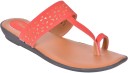 Women Red Flats Sandal