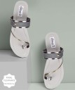 Women Grey Flats Sandal