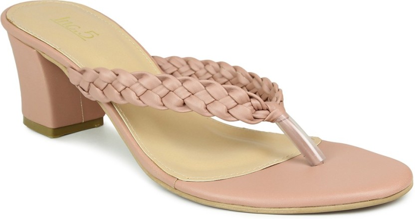 Women Heels Sandal  (Pink , 4)