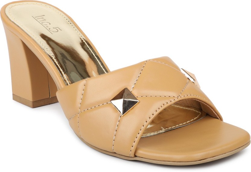 Women Heels Sandal  (Beige , 4)