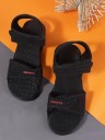 Men Black Flats Sandal
