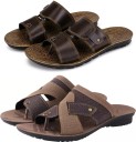 Men Brown, Beige Sandal