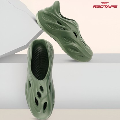 Men Clogs Sandal  (Olive , 7)