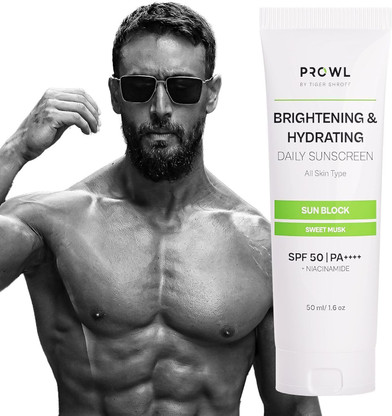 PROWL Sunscreen - SPF 50 PA++++ By Tiger Shroff SPF50 + PA++++ Sunscreen Niacinamide for Brightening | All Skin  (50 ml)