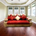 BFM 3 Seater Sofa For Living, Waiting Room/ Office Fabric 3 Seater Sofa Fabric 3 Seater  Sofa  (Finish Color - RED, Pre-assembled)