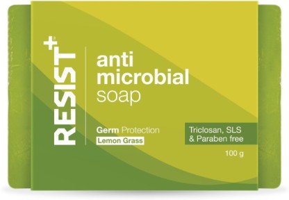RESIST+ Lemon Grass Antimicrobial Soap, Advance Germ Protection,100g  (100 g)