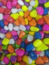 MASHKI 1 Kg Multi Coloured Decorative Stones River Pebbles for Flowerpot, Garden and Aquarium Decoration For Pathway & able Painted Asymmetrical Marble Pebbles  (Multicolor 1 kg)