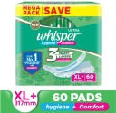 Whisper Ultra Clean XL+ Hygiene & Comfort Sanitary Pad  (Pack of 60)