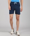 Solid Men Blue Regular Shorts