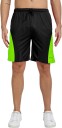 Color Block Men Black Sports Shorts