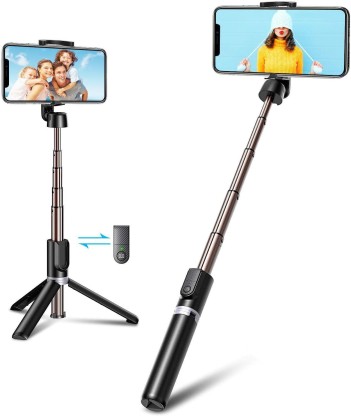 Hold up Wireless R1 Bluetooth Selfie Stick  (Black, Remote Included)