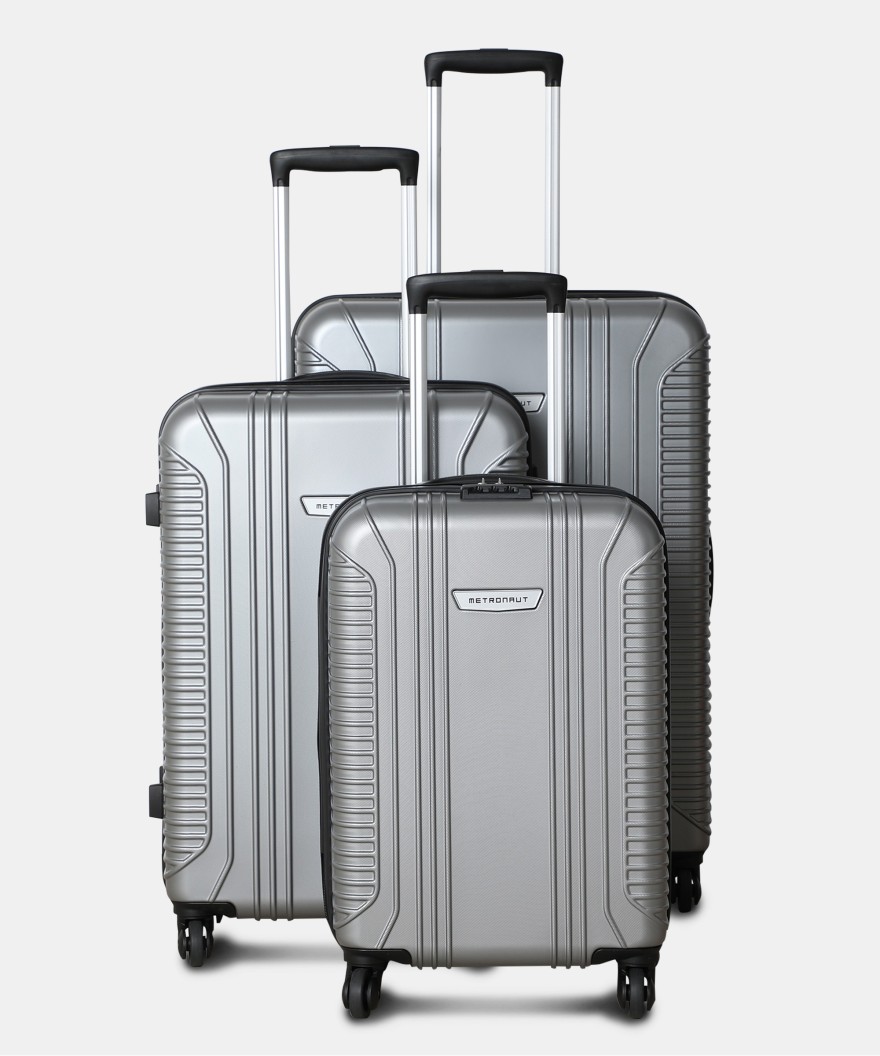 Hard Body Set of 3 Luggage - S02-3 COMBO SET (28+24+20) - Silver