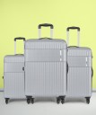 Hard Body Set of 3 Luggage - STEALTH SET 4W - Silver