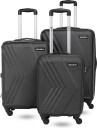 Hard Body Set of 3 Luggage - Arrow- Combo Set (28"+24"+20") - Black