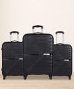 Hard Body Set of 3 Luggage - ECLIPSE SET 4W - Black