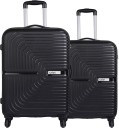 Hard Body Set of 2 Luggage - ECLIPSE SET 4W - Black