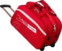Small Cabin Suitcase (20 inch) - 75 L Strolley Duffel Bag -PEACOCK GREEN TROLLEY DUFFEL BAG - Large Capacity - Red