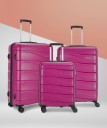 Hard Body Set of 3 Luggage - OLYMPUS 8-W STROLLY CB+MD+LG 360ROSERED - Red