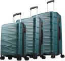 Hard Body Set of 3 Luggage - OLYMPUS 8-W STROLLY CB+MD+LG360POSEIDON - Blue