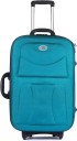 Small Cabin Suitcase (22 inch) - Trendy Ultra Lightweight | Ergonomic Polyester | Carry On 2 Wheel Spinner | Expandable Bags (Set of 1) (Upright, Soft Sided Suitcases with Number Lock) Green - Green