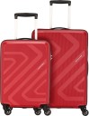 Hard Body Set of 2 Luggage 4 Wheels - KAM KIZA SP2PCSET(55/68)-RU.RD - Red