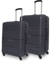 Hard Body Set of 2 Luggage - Airstop Cabin & Medium (Set Of 2) Periscope, Hardcase, 4 Wheels,7 Year Warranty - Grey
