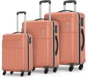 Hard Body Set of 3 Luggage 4 Wheels - Magnum Saber 3P Set 4W - Red