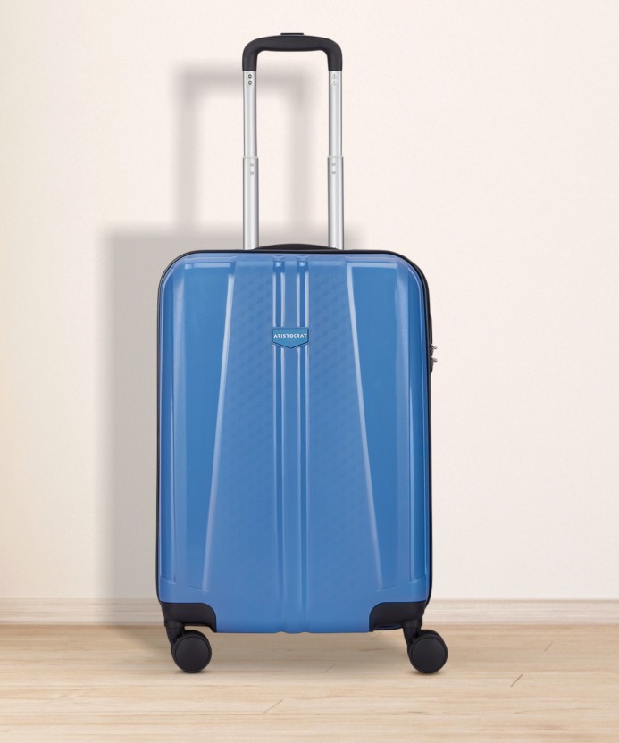 Small Cabin Suitcase (55 cm) 8 Wheels - Invictus 55 - Hardbody Trolley Bag Ocean Blue - Blue