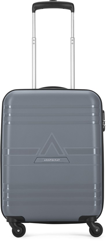 Small Cabin Suitcase (53 cm) 4 Wheels - Airstop 53 - Trolley Bag - Grey, White