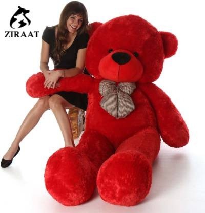 Ziraat red teddy bear 3 feet for gift st e (some one )  - 90 cm  (Red)