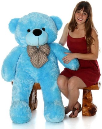 SahiDamWala 3 Feet Teddy Bear Jumbo For Some One Special  - 90 cm  (Blue)
