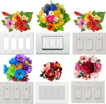 AK WALL STICKERS SWITCH STICKER Medium Self Adhesive Sticker  (Pack of 1)