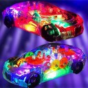 Glacier Mechanical Transparent Toy Car With 3D Display And 360 Degree Rotating Concept Racing Playing Car Having LED Lights and Music for Kids  (Multicolor)