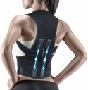 Anshelite INDIA Premium Magnetic Posture Corrector with Magnetic Plates at back Back Support. Back & Abdomen Support  (Black)
