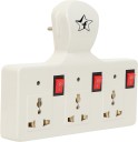 Flipkart SmartBuy Multi Socket Universal Multiplug With 3 Sockets 3 Switches & 3 Led Indicators 3  Socket Extension Boards  (Beige, 0 m)